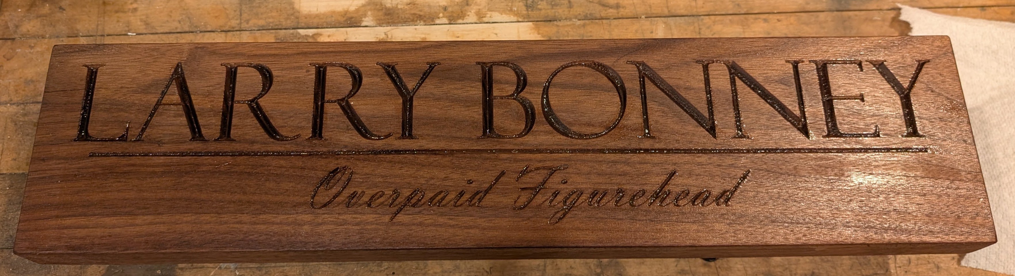 Custom engraved project
